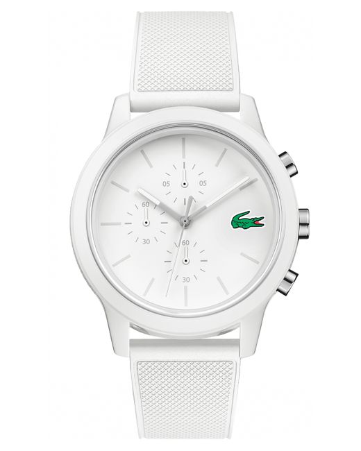Lacoste Chronograph L.12.12 Silicone Strap Watch 44mm