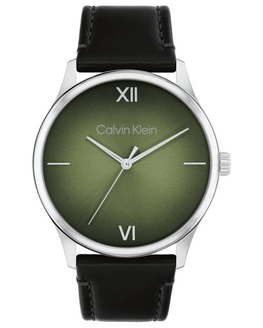 Calvin Klein Ascend Leather Strap Watch 43mm
