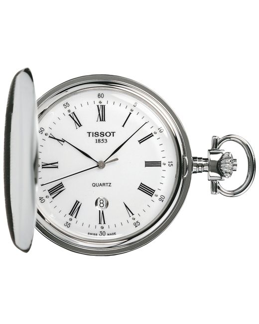 Tissot Swiss Savonnette Stainless Steel Pocket Watch 49mm