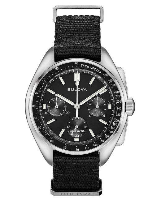 Bulova Chronograph Lunar Pilot Archive Series Polyester Strap Watch 45mm