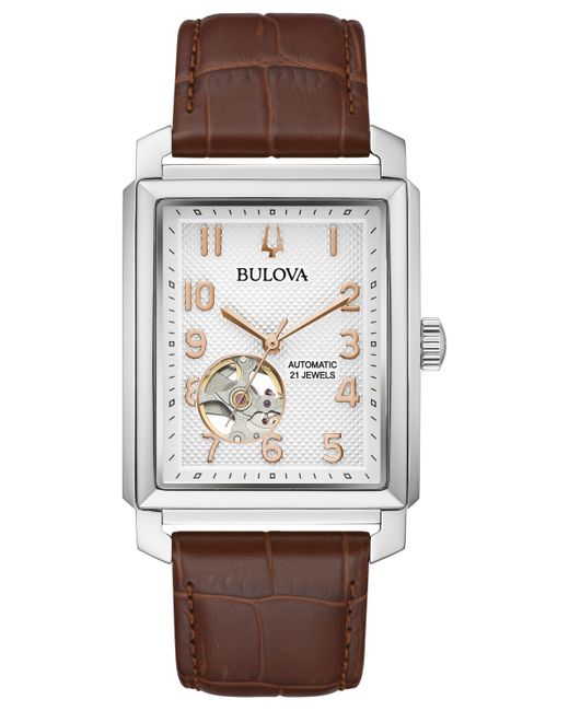 Bulova Automatic Sutton Leather Strap Watch 33mm