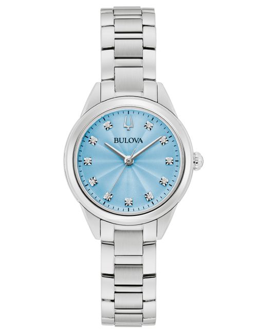 Bulova Sutton Diamond Accent Stainless Steel Bracelet Watch 28mm