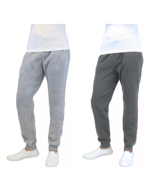 Galaxy By Harvic 2-Packs Slim-Fit Fleece Jogger Sweatpants Charcoal