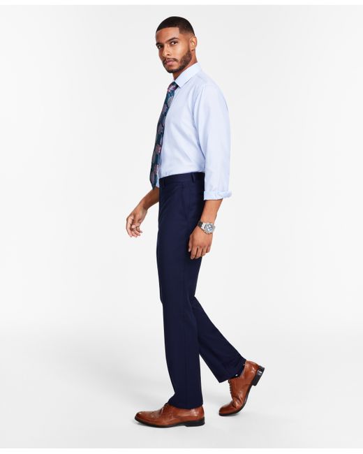 Tayion Collection Classic-Fit Solid Suit Separates Pants