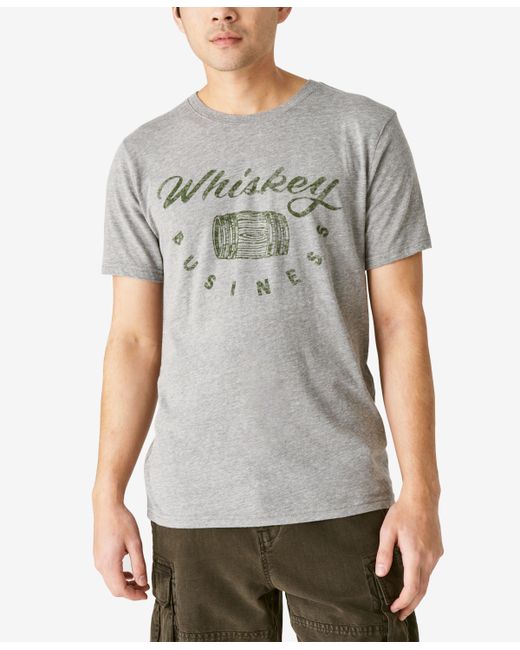 Lucky Brand Whiskey Business Graphic T-Shirt