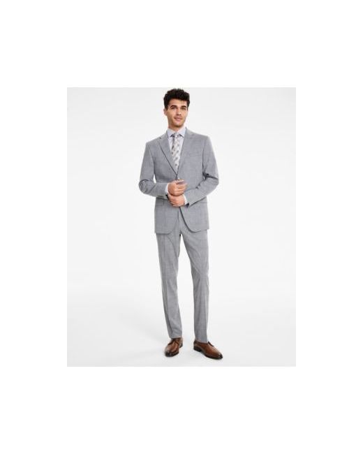 Dkny White Plaid Modern Suit Separates
