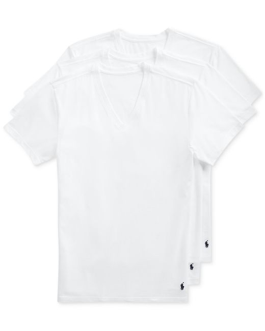 Polo Ralph Lauren 3-Pk. Slim-Fit Stretch V-Neck Undershirts