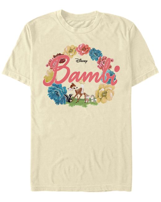 Fifth Sun Bambi Flowers Short Sleeve T-shirt