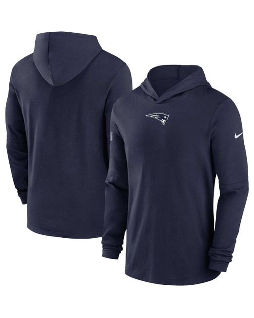 Nike New England Patriots Sideline Performance Long Sleeve Hoodie T-shirt
