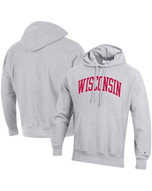 Champion Wisconsin Badgers Team Arch Reverse Weave Pullover Hoodie