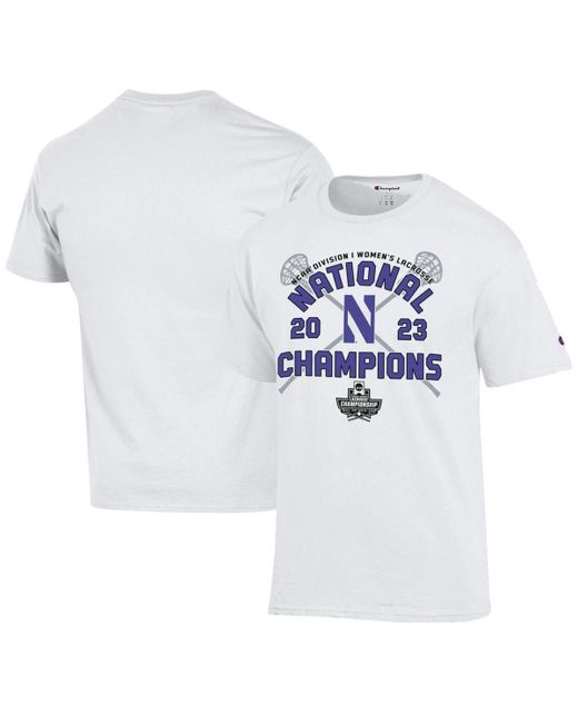 Champion Northwestern Wildcats 2023 Ncaa Lacrosse National Champions Locker Room T-shirt