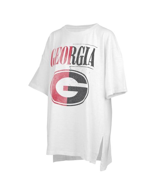 Pressbox Distressed Georgia Bulldogs Lickety-Split Oversized T-shirt