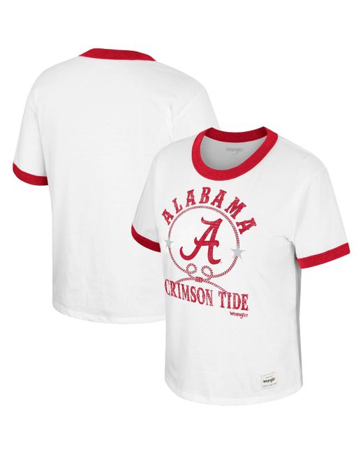 Colosseum x Wrangler Distressed Alabama Crimson Tide Freehand Ringer T-shirt