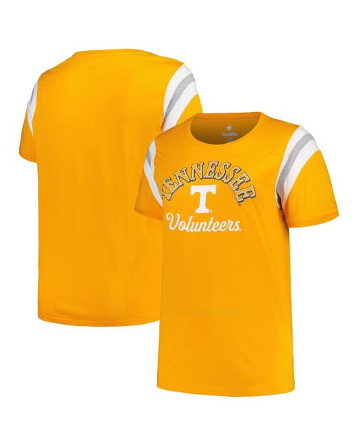 Profile Tennessee Volunteers Plus Striped Tailgate Scoop Neck T-shirt