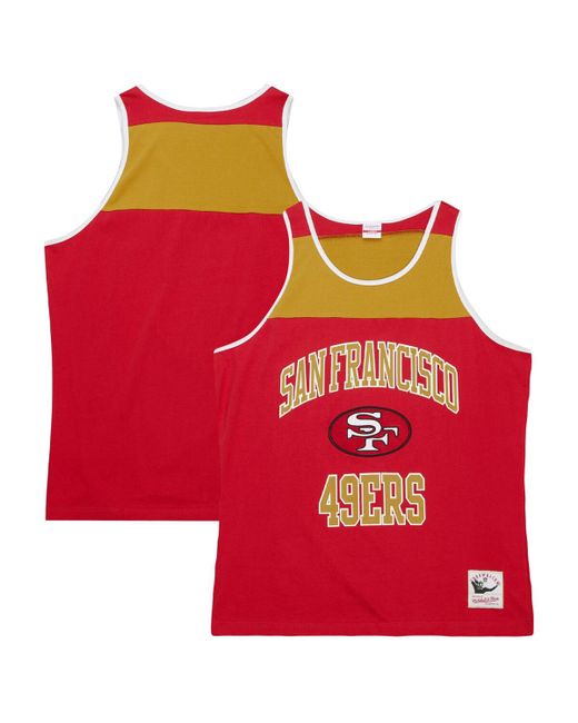 Mitchell & Ness Gold San Francisco 49ers Heritage Colorblock Tank Top