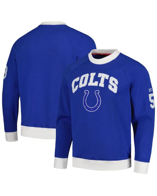Tommy Hilfiger Indianapolis Colts Reese Raglan Tri-Blend Pullover Sweatshirt