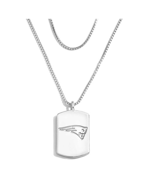 Wear By Erin Andrews x Baublebar New England Patriots Dog Tag Necklace