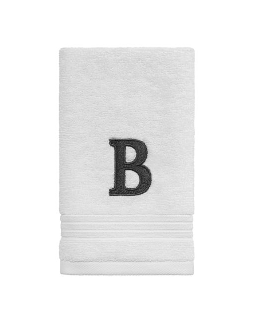 Avanti Block Monogram Initial Cotton Fingertip Towel 11 x 18