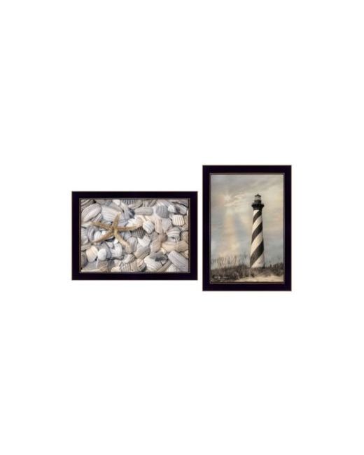 Trendy Decor 4u Cape Hatteras Lighthouse Sea Shells Collection By Lori Deiter Printed Wall Art Ready To Hang