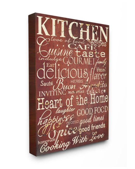 Stupell Industries Home Decor Collection Words the Kitchen Off Red Wall Art 30 x 40