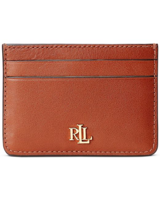 Lauren Ralph Lauren Full-Grain Leather Small Slim Card Case