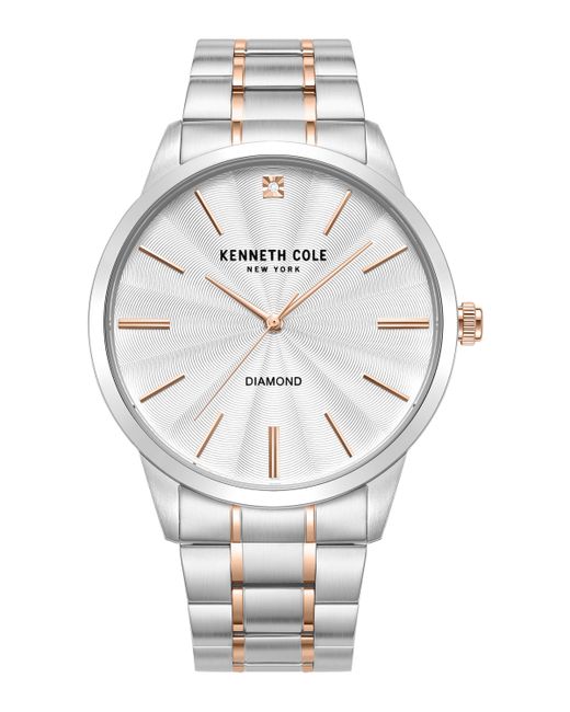 Kenneth Cole New York Quartz Genuine Diamond Accents Two-Tone Stainless Steel Watch 43.5mm