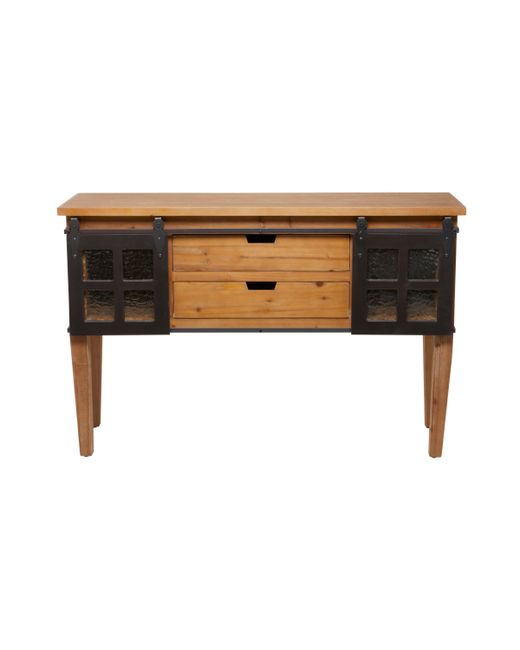Rosemary Lane Fir Industrial Console Table