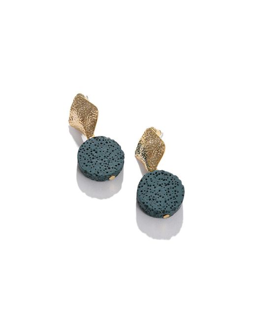 Sohi Textured Stone Drop Earrings