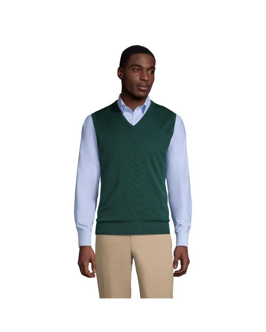Lands' End School Uniform Cotton Modal Fine Gauge Sweater Vest