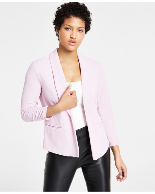 Bar III Ruched 3/4-Sleeve Knit Blazer Created for