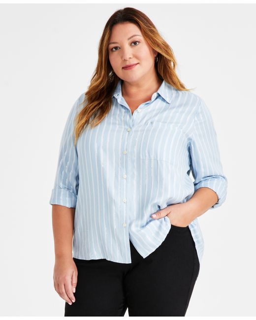 Style & Co Plus Perfect Shine Shirt Created for