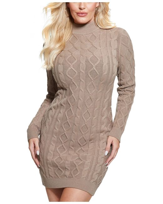 Guess Mock-Neck Bodycon Sweater Dress