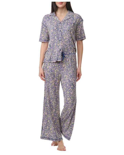 Splendid 2-Pc. Notched-Collar Pajamas Set