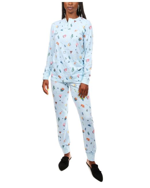 Memoi Campfire Fun Cotton Blend 2 Piece Pajama Set