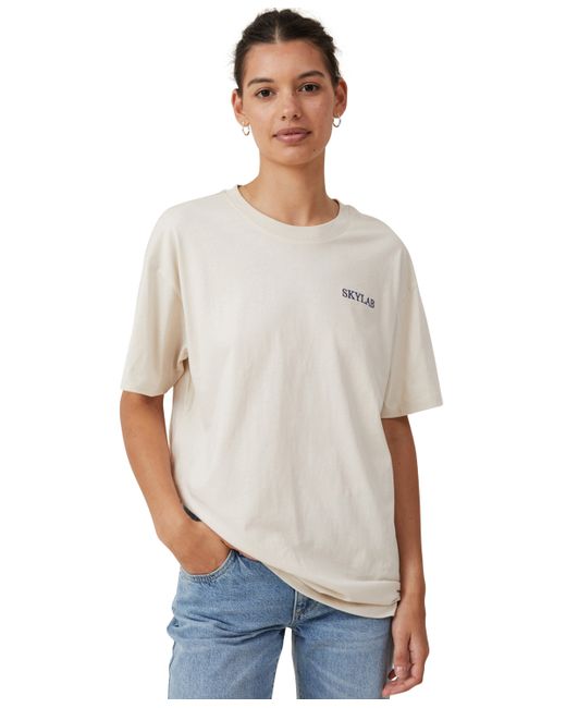 Cotton On The Oversized Graphic T-shirt Stone