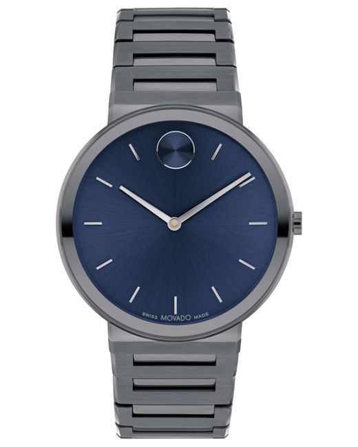 Movado Bold Horizon Swiss Quartz Ionic Plated Steel Watch 40mm