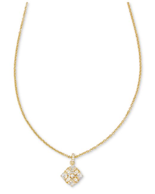 Kendra Scott 14k Gold-Plated Mixed Cubic Zirconia 19 Adjustable Pendant Necklace