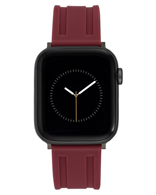 Vince Camuto Burgundy Premium Silicone Band Compatible with 42/44/45/Ultra/Ultra 2 Apple Watch