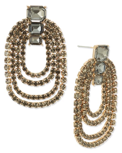 I.N.C. International Concepts Crystal Multi-Row Drop Earrings Created for