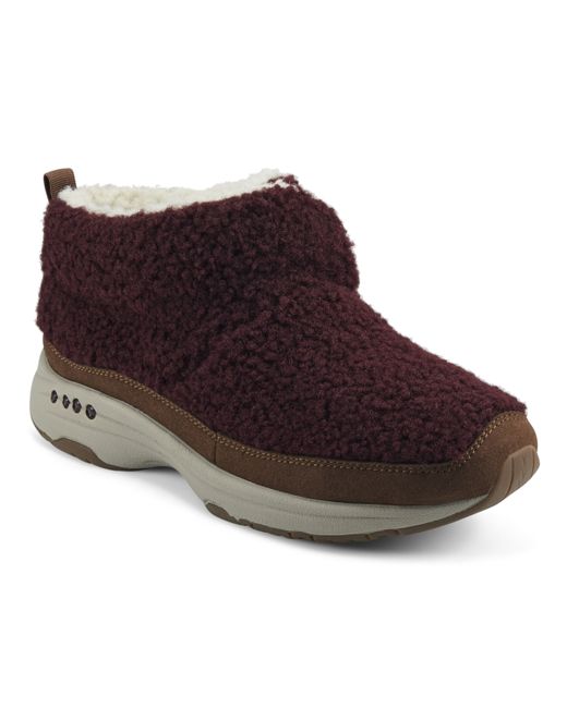 Easy Spirit Trippin Cozy Ankle Booties Chestnut