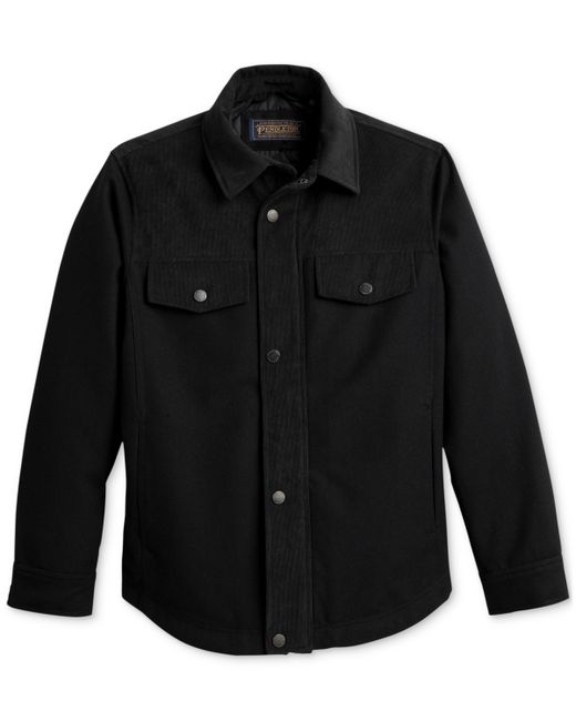 Pendleton Timberline Mixed-Media Solid Water-Resistant Shirt Jacket