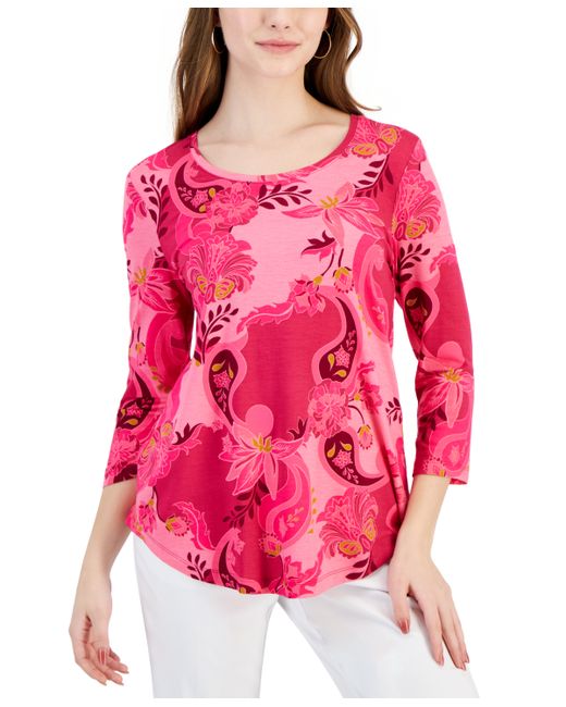 Jm Collection Petite Glamorous Garden Top Created for