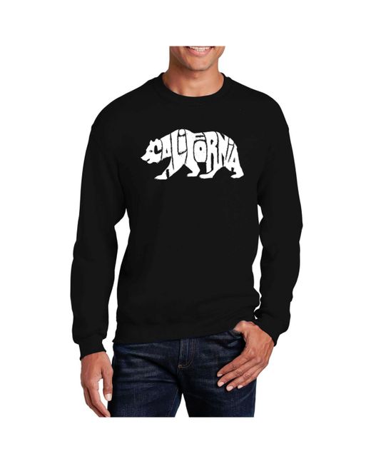 La Pop Art Word Art California Bear Crewneck Sweatshirt