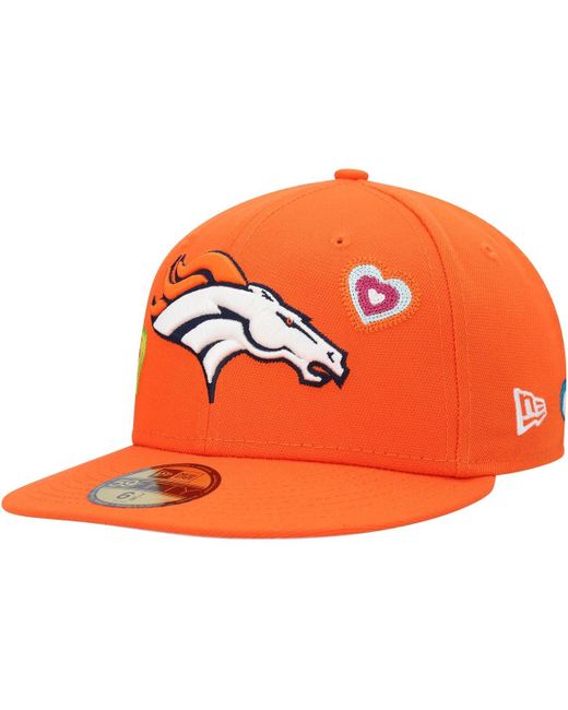 New Era Denver Broncos Chain Stitch Heart 59FIFTY Fitted Hat
