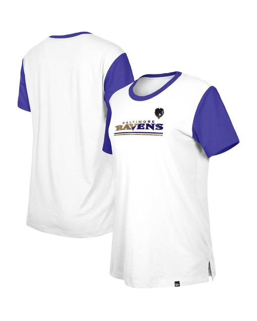 New Era Purple Baltimore Ravens Third Down Colorblock T-shirt