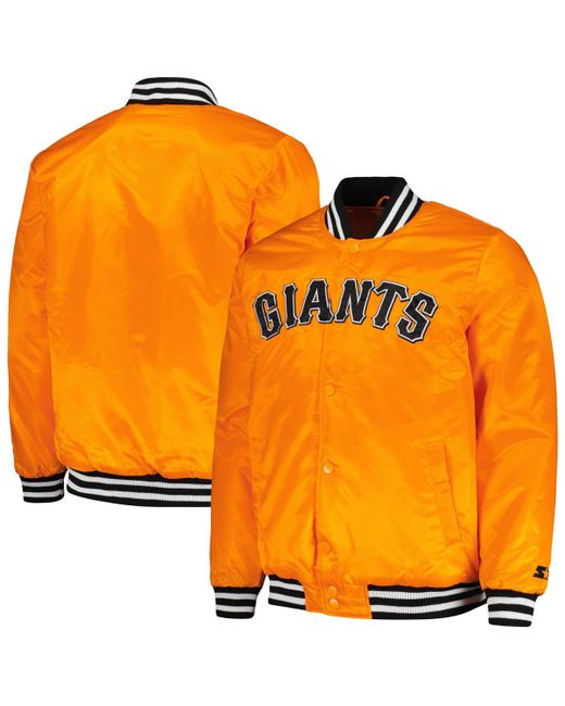 Starter San Francisco Giants Cross Bronx Fashion Satin Full-Snap Varsity Jacket