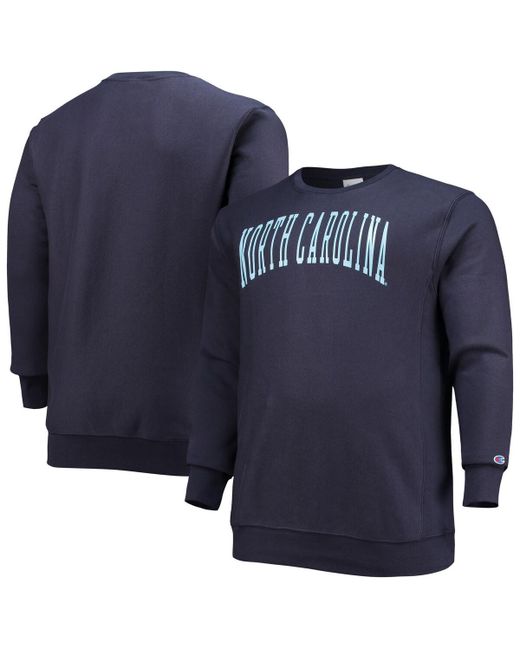 Champion North Carolina Tar Heels Big and Tall Reverse Weave Fleece Crewneck Pullover Sweatshirt