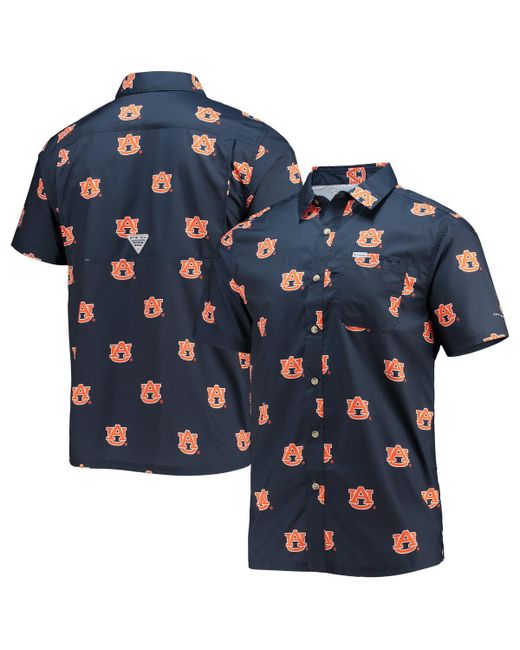 Columbia Auburn Tigers Super Slack Tide Omni-Shade Button-Up Shirt
