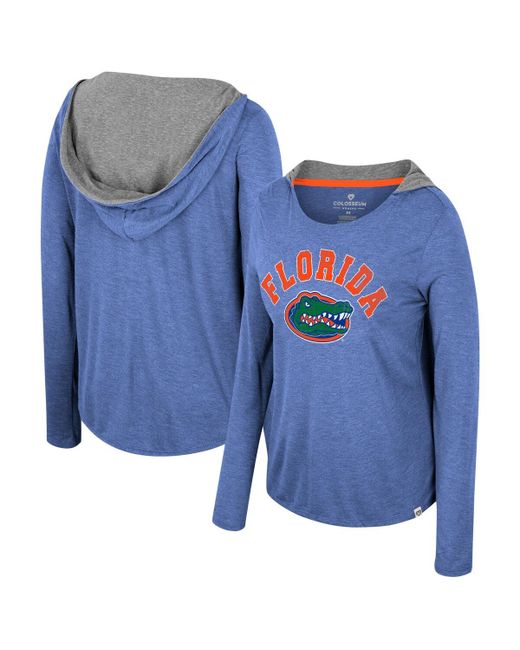 Colosseum Florida Gators Distressed Heather Long Sleeve Hoodie T-shirt