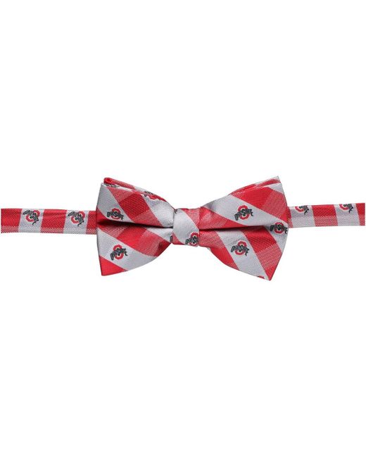Eagles Wings Ohio State Buckeyes Check Bow Tie Gray